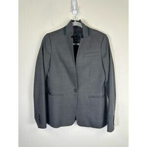 J. Crew Regent Blazer Wool Size 6 Gray Single Button EUC Classic